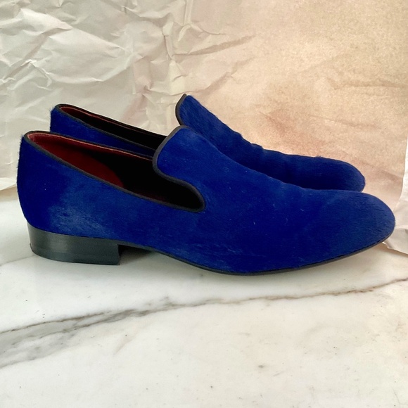 CELINE Paris Phoebe Philo loafer slip-on shoes Hair-On Electric Blue 40